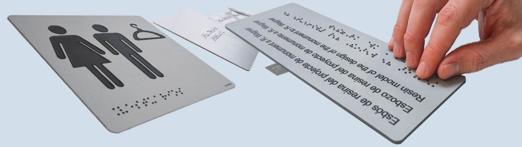 Placas braille con impresión digital