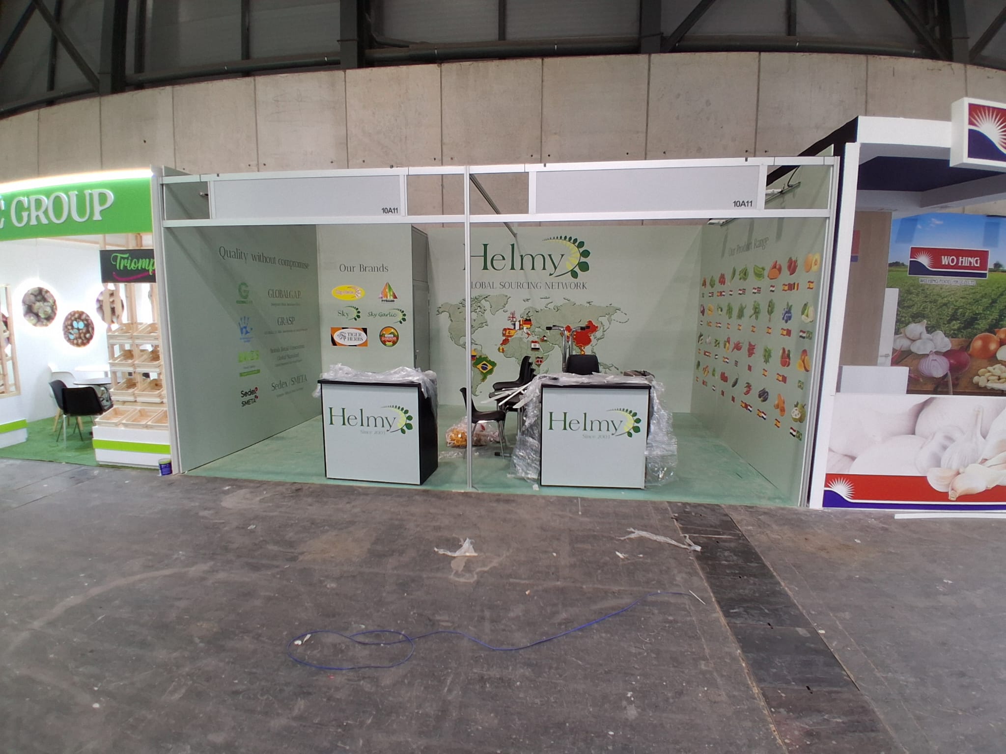Panelado con foam impreso para el stand de Helmy en Fruit Attraction 2026