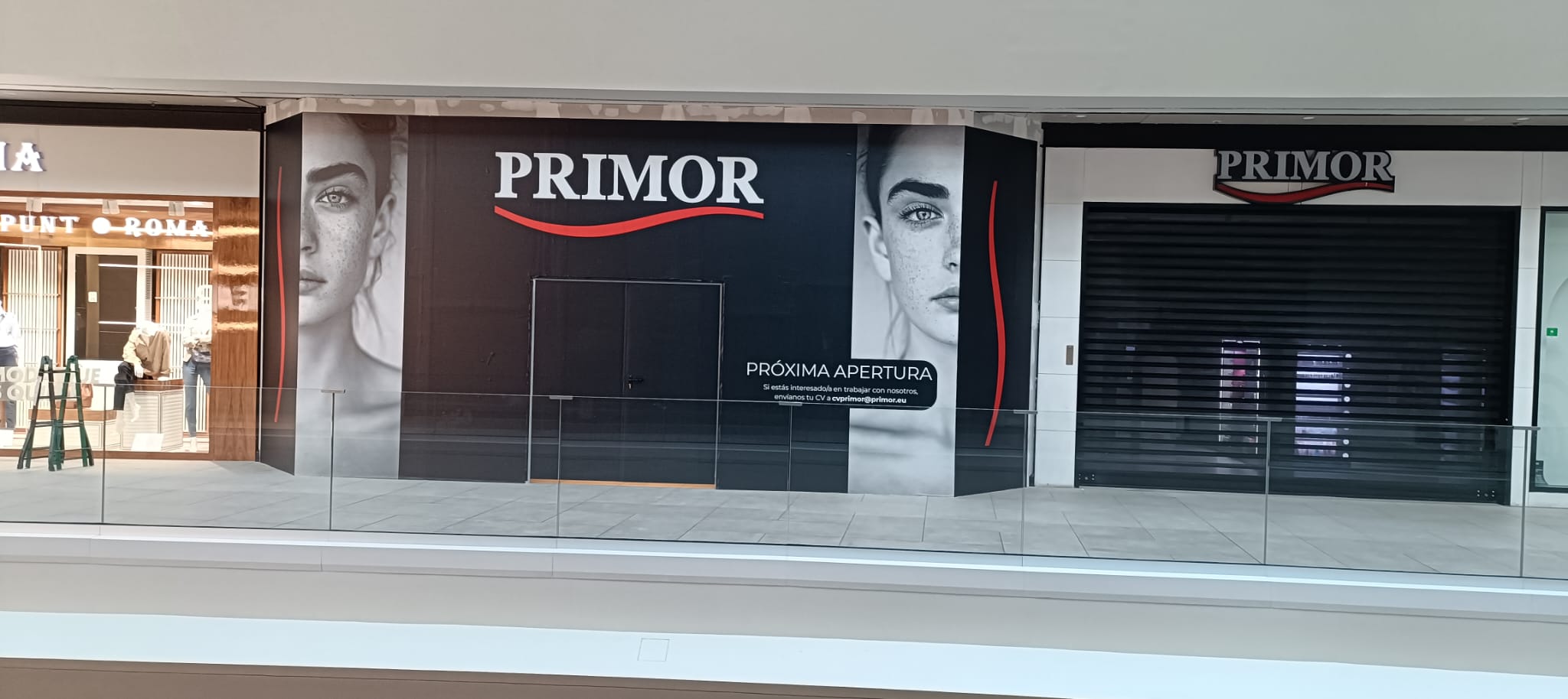 Gráfica de cerramiento comercial para Primor · vista principal