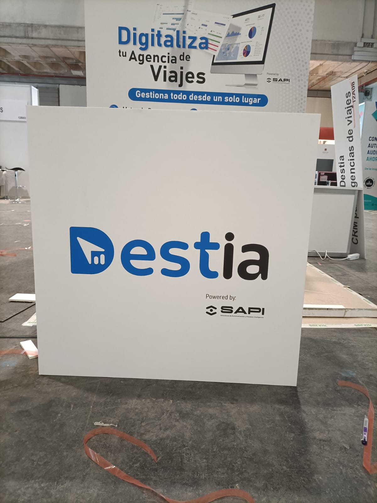 Gráfica del mostrador de recepción.